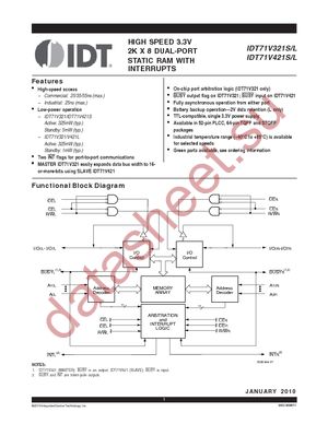 IDT71V321L25J datasheet  